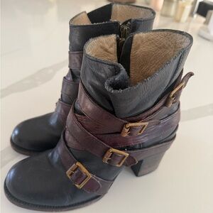 Freebird by Steven Stylish Black and Brown Women's Leather Boots